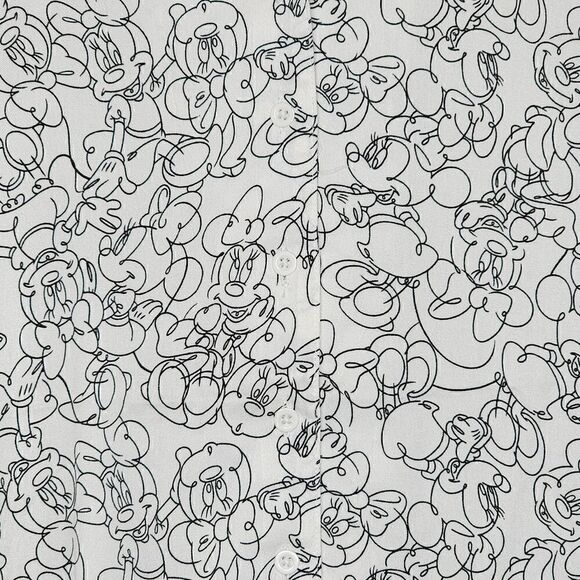 5X 28W Torrid Ivory Minnie Mouse Cartoon Blouse Sleeveless Disney Button Down co - Picture 3 of 7